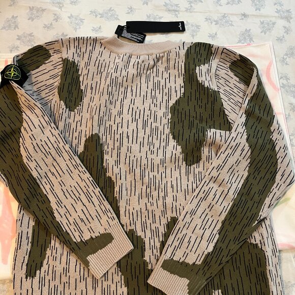 Stone Island Camouflage Jacquard Knit Sweater - Picture 7 of 7